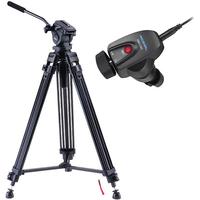 Acebil i-705DX Prosumer Tripod System with RMC-L1DVX Video Lens Zoom Controller