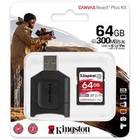 Kingston 64GB Canvas React Plus UHS-II SD Hafıza Kartı MLPR2/64GB