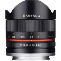 Samyang 8mm f/2.8 II Balık Gözü Lens Fuji X (GÜMÜŞ)